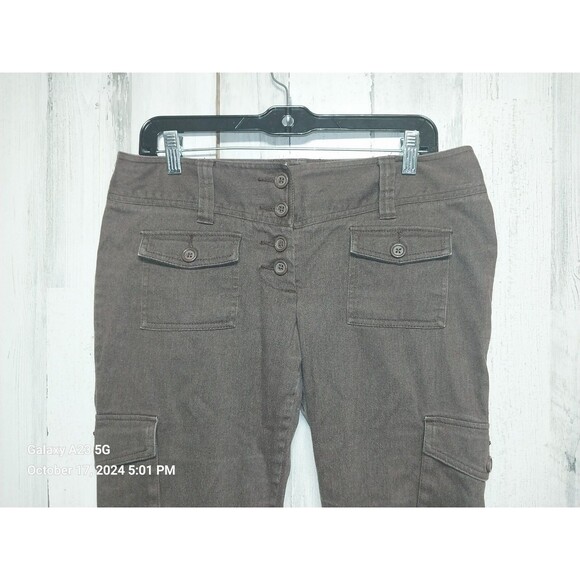 The Limited Drew Fit Pants Cotton Blend Flare Leg Brown 32 Waist 32 inseam SZ 6 - Picture 3 of 8